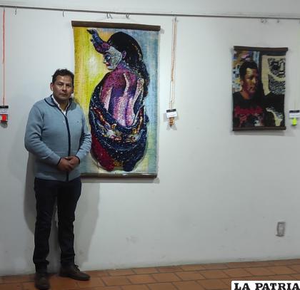 Michael Patzi llevó a Tarija 23 obras en arte textil 
/LA PATRIA   