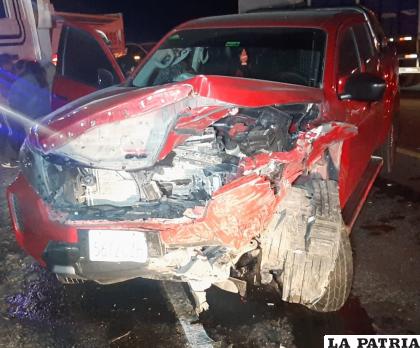La camioneta fue el tercer motorizado afectado en el siniestro vial /LA PATRIA
