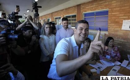 Santiago Peña, candidato presidencial del Partido Colorado gobernante /AP