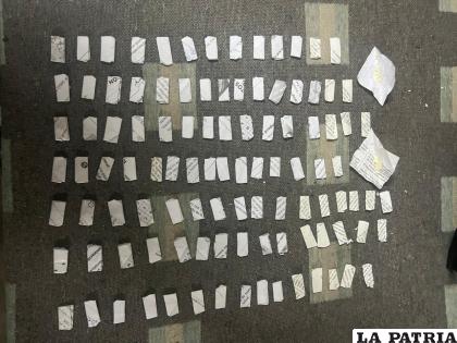 En el penal de Quillacollo, secuestraron 105 sobres con cocaína 
/Régimen Penitenciario