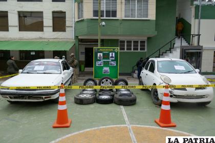 Los coches utilizados para delinquir fueron secuestrados /LA PATRIA
