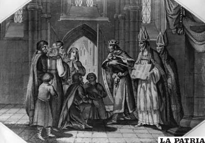 Retrato de Aethelstan, que fue rey de Inglaterra desde 924 hasta 939 d.C. Aunque en general se considera que fue el primer rey verdadero de Inglaterra, hay otras figuras y factores que complican y enriquecen históricamente esta designación /CBW ALAMY STOCK PHOTO