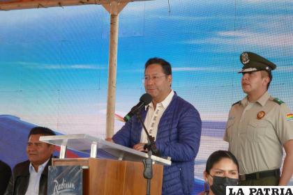 Presidente Luis Arce sostiene que el modelo económico no está aniquilado /LA PATRIA
