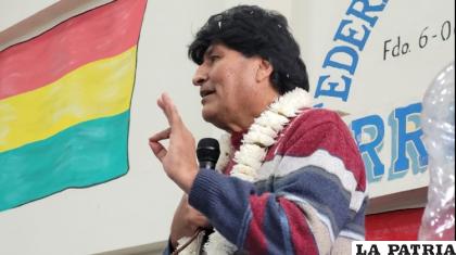 Evo Morales es candidato presidencial, según sus seguidores del Trópico /ANF