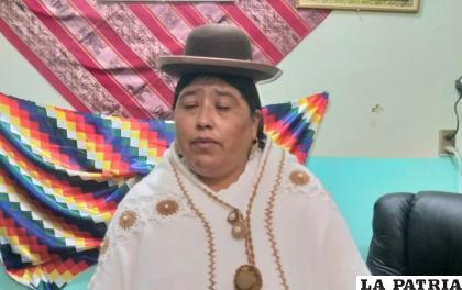 La expresidente de la ALDO Esperanza Mamani 
/LA PATRIA