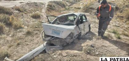 El motorizado terminó sumamente averiado /LA PATRIA