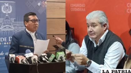 Los legisladores Mamani del MAS y Urquidi de CC 
/LA PATRIA