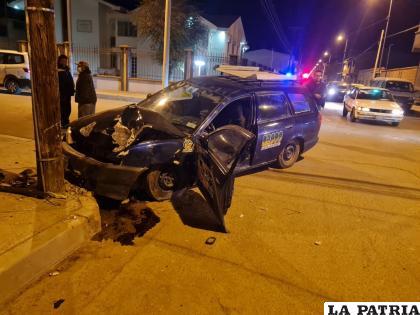 El motorizado terminó con deterioros tras el choque 
/Tránsito