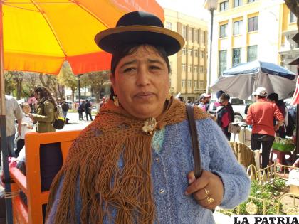 La expresidente de la ALDO, Esperanza Mamani /LA PATRIA