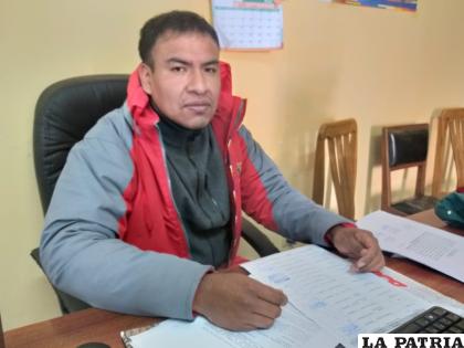 El presidente de las 16 sub gobernaciones, Garry Huascar Condori /LA PATRIA