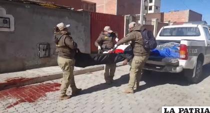 El cadáver fue trasladado a la morgue de una clínica 
/Noticias El Defensorial