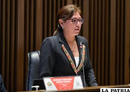 La legisladora orureña /RRSS