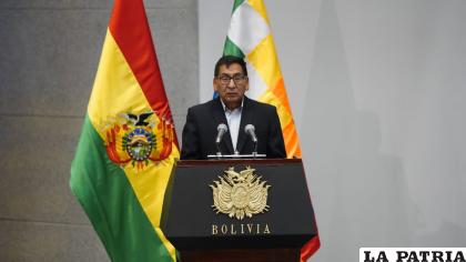 La posesión de la nueva autoridad ayer en La Paz /APG