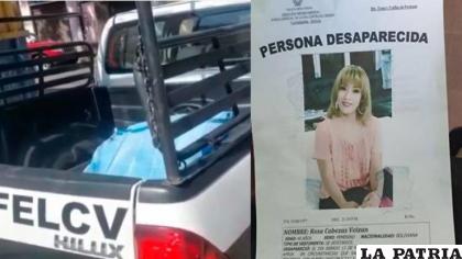 Hallaron el cuerpo descuartizado de Rosa Cabezas 
/RR.SS.