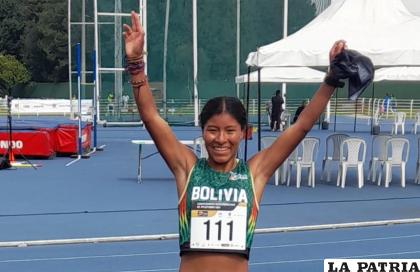 La atleta Lilian Mateo logró la única medalla para Bolivia /FAB