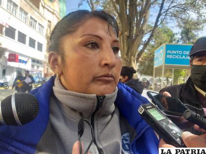 Vicepresidente Departamental del MAS, Esther Chambi /LA PATRIA