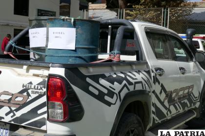 Los 400 litros de diésel fueron comisados /LA PATRIA
