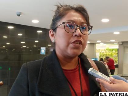 La diputada del Movimiento Al Socialismo (MAS), Gladys Quispe /LA PATRIA