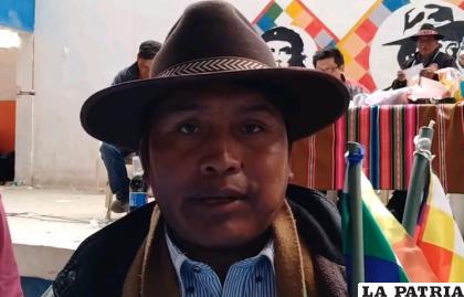 Ejecutivo de la Fsutco, Ismael Mamani /LA PATRIA