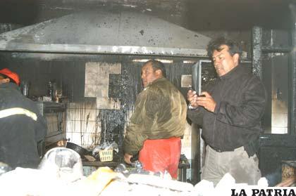 Cocina donde presumiblemente se inició el incendio