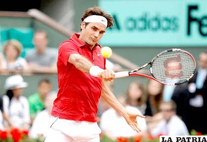 Respuesta de revés de Federer