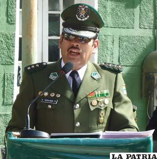 Comandante Departamental de la Policía, Cnl. Ramón Sepúlveda Mariaca