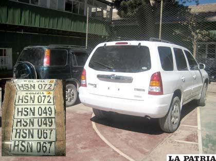 En operación policial se incautaron vehículos y placas que tenían como destino Challapata