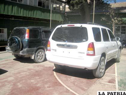 Las dos vagonetas secuestradas