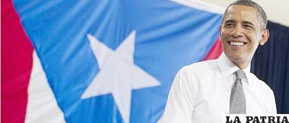 El presidente Barak Obama dio su primer discurso en la base aérea Múñiz, en San Juan