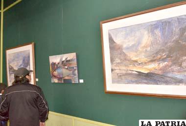 Obras pictóricas de artistas orureños y cochabambinos que se exhiben en la Casa de la Cultura “Simón I. Patiño”