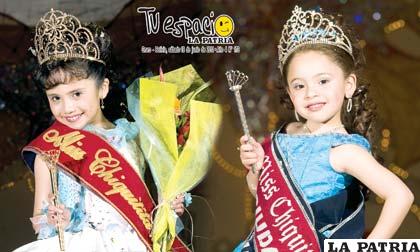 Modelos: Fernanda, Miss Chiquitita Oruro 2011 y Nathalia, Miss Ciudad 2011