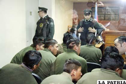 Audiencia de los militares bolivianos realizada en Chile