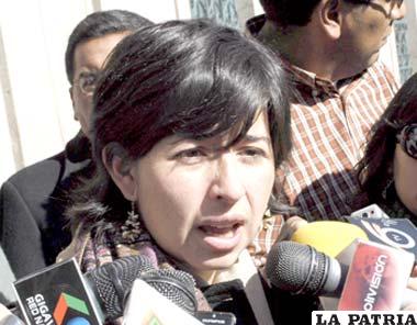 Cecilia Chacón, ministra de Defensa de Bolivia