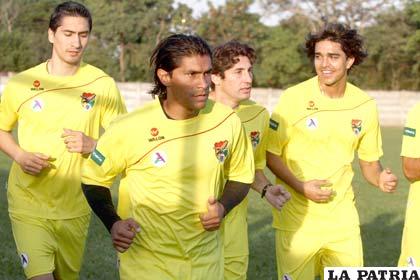 Pedriel, Galarza, Raldes y Martins, integrantes de la Selección Nacional