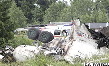 Birreactor de pasajeros Tu-134 se estrelló apenas a dos kilómetros de su destino
