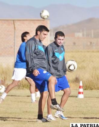 Vieira y Botero en el primer día de entrenamiento