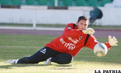 Daniel Vaca arquero de la Selección Nacional (foto: APG)