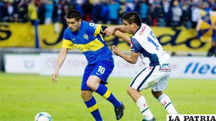 Del partido que disputaron Boca y Deportivo Merlo en Catamarca (foto: foxsportsla.com)