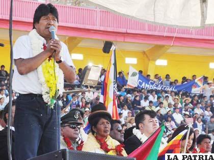 Morales promulga Ley de Derecho Propietario (Foto APG)