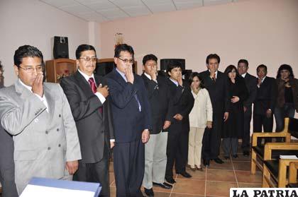 Posesión del directorio del Colegio de Arquitectos de Oruro
