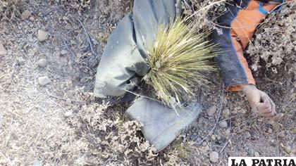 El pie del presunto agricultor quedó fracturado