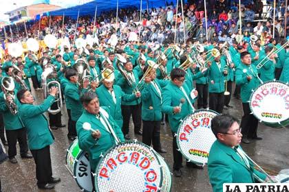 Los músicos de la “Espectacular Pagador” protagonistas del Carnaval de Oruro