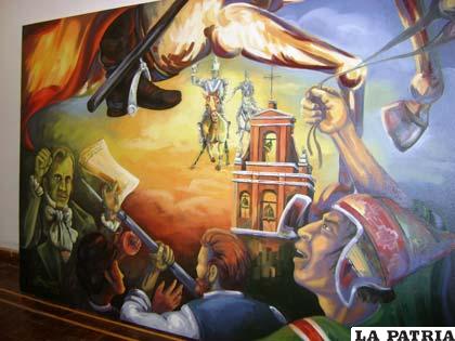 Mural muestra la lucha insurgente del pueblo indígena en su conquista por la libertad