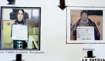 Fotografías de los presuntos delincuentes