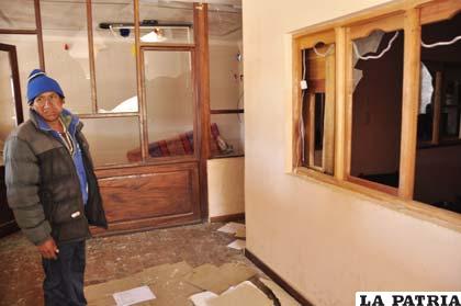 Sede de los cooperativistas quedó destrozada