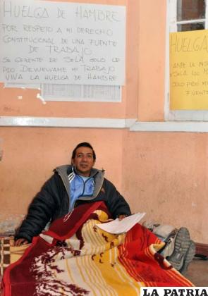 Ex trabajador del SeLA en huelga de hambre por cuarto día