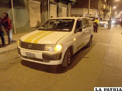 La vagoneta que colisionó con la moto