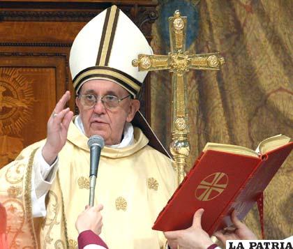 El Papa Francisco en la homilía de ayer