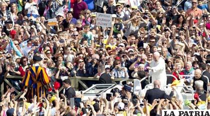 Papa Francisco en la celebración de la Misa de Acción de Gracias