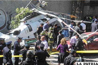 Helicóptero se estrella en San Luis Potosí